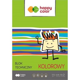 Blok techniczny Happy Color A4 kolorowy 170g 10k (HA 3550 2030-09) Happy Color