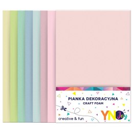 Arkusz piankowy Interdruk pianka dekoracyjna Pastel kolor: mix 8 ark. (IPIANC-020) Interdruk