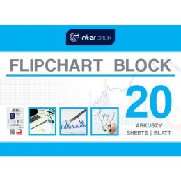 Blok do tablic flipchart A1 20k. 80g krata [mm:] 1000x640 Interdruk (FLI20#) Interdruk