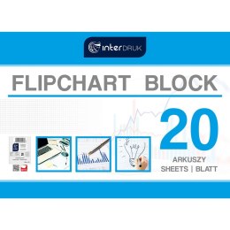 Blok do tablic flipchart A1 20k. 80g krata [mm:] 1000x640 Interdruk (FLI20#) Interdruk