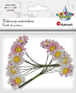 Ozdoba papierowa Titanum Craft-Fun Series Materiałowe rumianki na druciku (18YX-62/1) Titanum