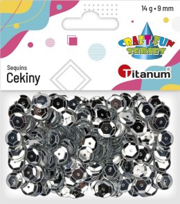 Cekiny Titanum Craft-Fun Series okrągłe 9mm srebrne 14g (CM9S) Titanum