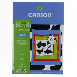 Blok rysunkowy Canson A4 biały 90g 20k (100302694) Canson
