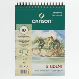 Blok rysunkowy Canson Student A4 biały 160g 50k (400121824) Canson