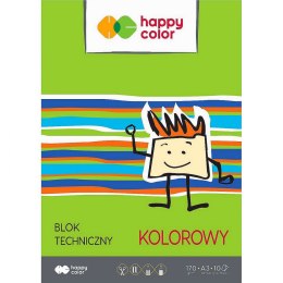 Blok techniczny Happy Color A3 kolorowy 170g 10k (HA 3550 3040-09) Happy Color