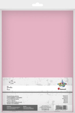 Arkusz piankowy Titanum Craft-Fun Series pianka dekoracyjna A4 5 szt. kolor: różowy jasny 5 ark. (6132) Titanum