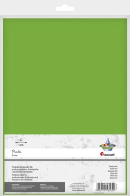 Arkusz piankowy Titanum Craft-Fun Series pianka dekoracyjna A4 5 szt. kolor: zielona 5 ark. (6123) Titanum