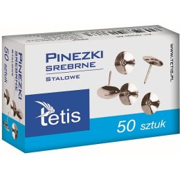 Pinezki Tetis kolor: srebrny 50 szt (GP090-AS) Tetis