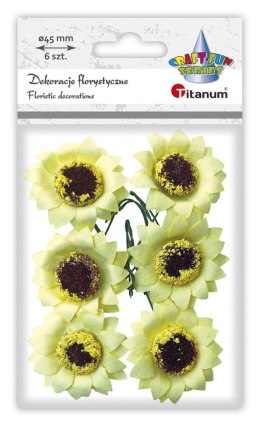 Ozdoba papierowa Titanum Craft-Fun Series słoneczniki na druciku Titanum