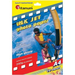 Papier fotograficzny Titanum A4 20 kartek 240 g/m² błyszczący Titanum