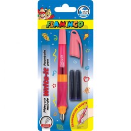 Pióro na naboje Write-it Flamingo różowe + 2 naboje Flamingo