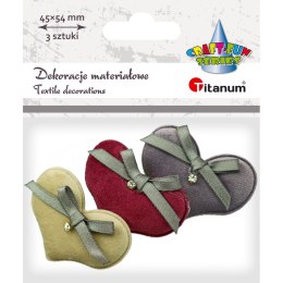 Ozdoba materiałowa Titanum Craft-Fun Series serca (BY034) Titanum