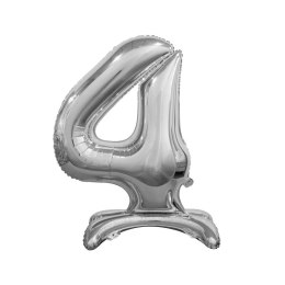 Balon gumowy Godan Beauty&Charm cyfra stojąca srebrna srebrna 30cal (BC-ASS4) Godan