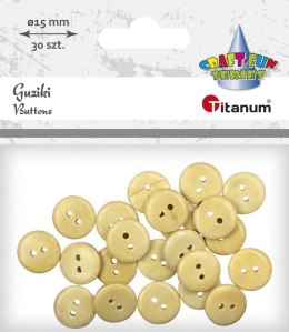 Guziki Titanum Craft-Fun Series naturalny 15 szt (WDY032) Titanum