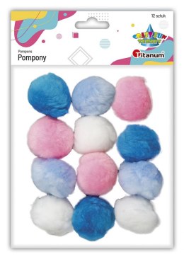 Pompony Titanum Craft-Fun Series akrylowe mix 12 szt (20TH1020-7) Titanum
