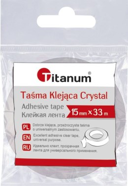Taśma biurowa Titanum Crystal 15mm 33m Titanum
