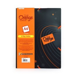 Teczka ofertowa Mintra The Orange Wave 3 Flap Folder A4 kolor: czarno-pomarańczowy (93000) Mintra