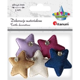 Ozdoba materiałowa Titanum Craft-Fun Series gwiazdki z kryształkiem (BY289) Titanum