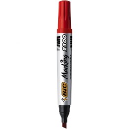 Marker permanentny Bic Marking 2300, czerwony 3,7-5,5mm ścięta końcówka (8209243) Bic