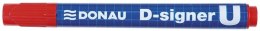 Marker permanentny Donau D-Signer, czerwony 2,0-4,0mm okrągła końcówka (7371001-04PL) Donau