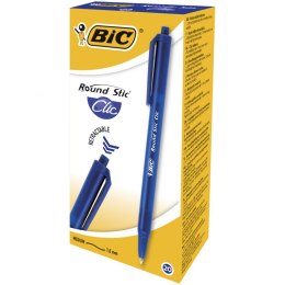 Długopis olejowy Bic Round Stic Clic niebieski 0,4mm (926376) Bic