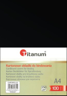 Karton do bindowania błyszczący - chromolux A4 czarny 250g Titanum Titanum