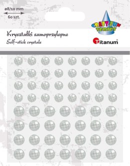 Kryształki Titanum Craft-Fun Series samoprzylepne 50 szt białe (DIY1801A) Titanum