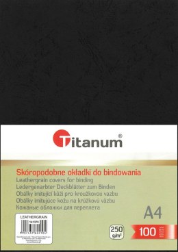 Karton do bindowania skóropodobny A4 czarny 250g Titanum Titanum