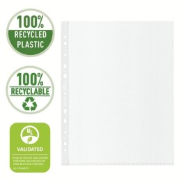Koszulki na dokumenty Esselte Recycled Maxi groszkowa A4 kolor: bezbarwny typu U 100 mic. (627503) Esselte