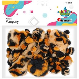 Pompony Titanum Craft-Fun Series cętki tygrysa brązowy 45 szt (16073E) Titanum