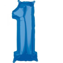Balon foliowy Amscan niebieski 1 26cal (3662601) Amscan