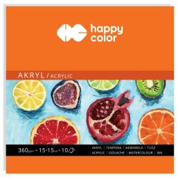 Blok artystyczny Happy Color młody artysta 360g 100k [mm:] 150x150 (HA 7836 1515-A10) Happy Color
