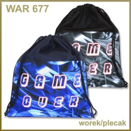 Plecak (worek) na sznurkach Game Over Warta (WAR-677) Warta