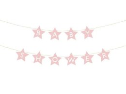 Baner Baby shower, 290x16.5 cm, jasny różowy Partydeco (GRL97-081J) Partydeco