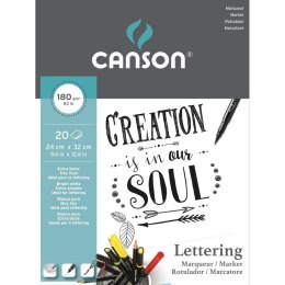 Blok artystyczny Canson Marker Lettering 180g 20k [mm:] 240x320 (400109921) Canson