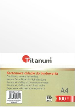 Karton do bindowania błyszczący - chromolux A4 biały 250g Titanum Titanum