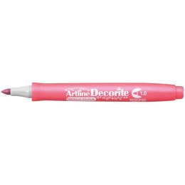 Marker permanentny Artline metaliczny decorite, różowy 1,0mm pędzelek końcówka (AR-033 8 8) Artline