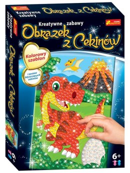 Zestaw kreatywny dla dzieci Cekinowe obrazki dinozaur Trex Ranok Creative (9503007000) Ranok Creative