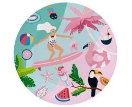 Talerz jednorazowy Godan Kolekcja Summer - Lets Party (surfing) śr. 180mm 6 szt (PG-TPS6) Godan