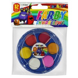 Farby akwarelowe Fun&Joy 12 kolor. (FJ-12K21PUD) Fun&Joy