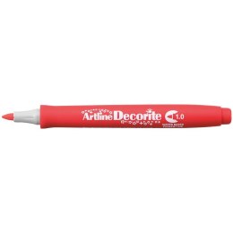Marker permanentny Artline decorite, czerwony 1,0mm pędzelek końcówka (AR-033 2 2) Artline