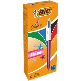Długopis wielofunkcyjny standardowy Bic 4 Colours SHINE PURPLE mix 1,0mm (982876) Bic