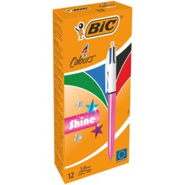 Długopis wielofunkcyjny standardowy Bic 4 Colours SHINE różowy mix 1,0mm (982875) Bic