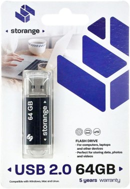 Pendrive Storange Black 64GB (STORANPEN64GBBK2.0) Storange