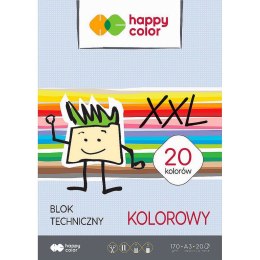 Blok techniczny Happy Color A3 kolorowa 170g 20k [mm:] 297x420 (HA 3717 3040-09) Happy Color