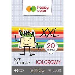 Blok techniczny Happy Color kolorowy A4 20 170g 210x297 (HA 3717 2030-09) Happy Color