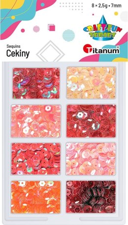 Cekiny Titanum Craft-Fun Series 8 kolorów mix 2,5g (3G8P 160164) Titanum