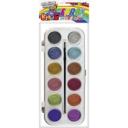 Farby akwarelowe Fun&Joy metaliczne 12 kolor. Fun&Joy