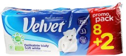 Papier toaletowy Velvet Delikatnie Biały XXL kolor: biały 8+2 szt Velvet