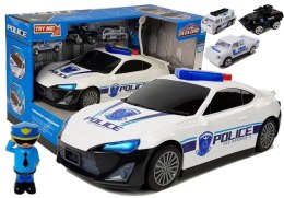 Samochód policyjny Schowek Garaż 2w1 Policjant Małe Autka Dźwięk Światła Lean (7537) Lean